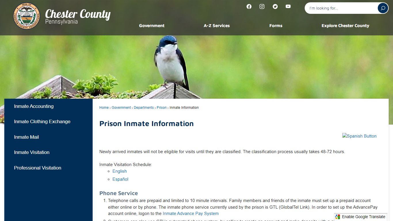 Prison Inmate Information | Chester County, PA - Official ...